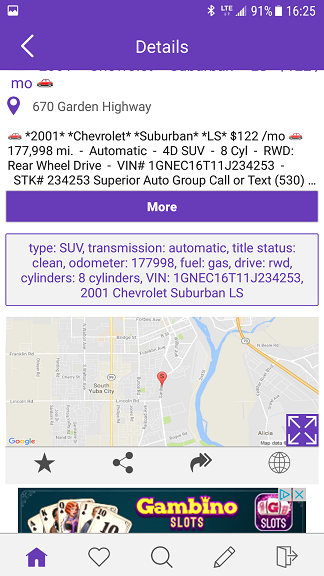 ad details functions craigslist android app