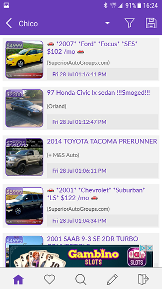 search results craigslist android app
